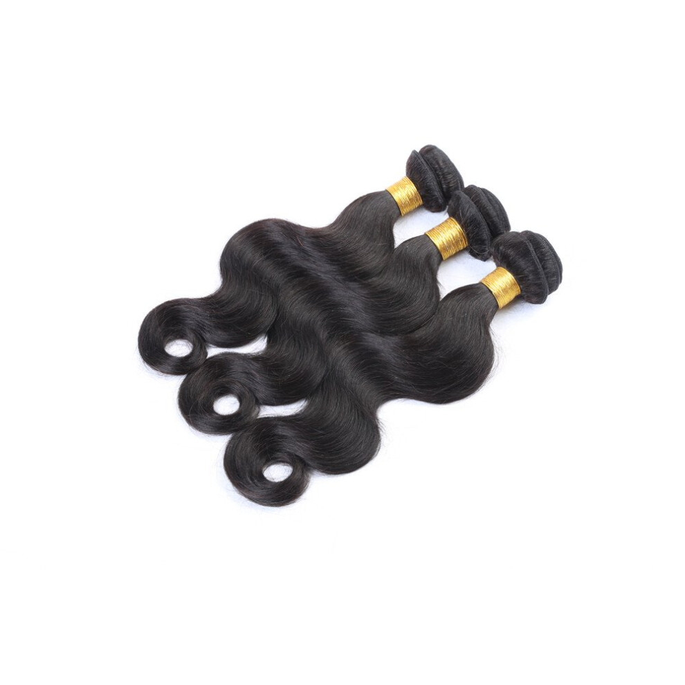 Unisex 100% Malaysian Virgin Human Hair Weave Deep Wave Extensions 3 Bundles 1028 Inch Natural Color