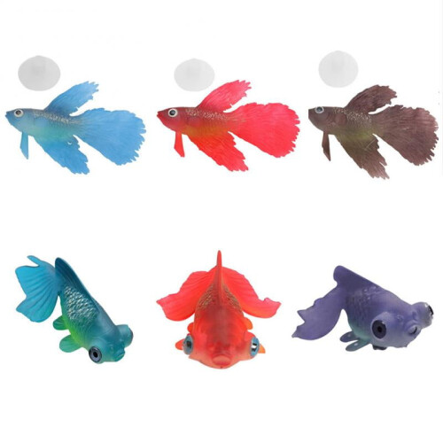 Feiona Decor Goldfish Peacoak Jellyfish Σιλικόνης Διακόσμηση Ενυδρείου Τεχνητό Λαμπερό Εφέ Λάμψης 1