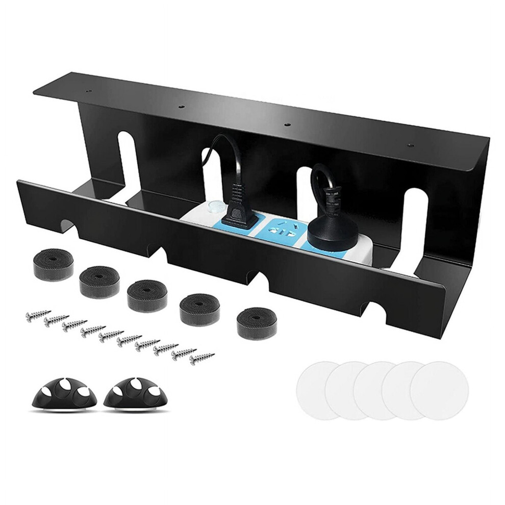 Expandable Under Desk Cable Storage Rack Management Tray Desk Socket Holder Wire Organizer Shelf 9389440709331
