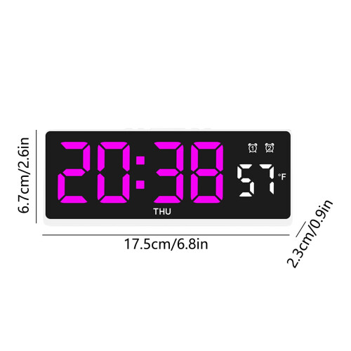 Ξυπνητήρι LED Summercome 6,8" με 3 επίπεδα ρύθμισης φωτεινότητας, 2