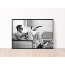 Imprimeu Steve McQueen, poster de film vintage alb-negru, imprimeu foto Steve McQueen 1963