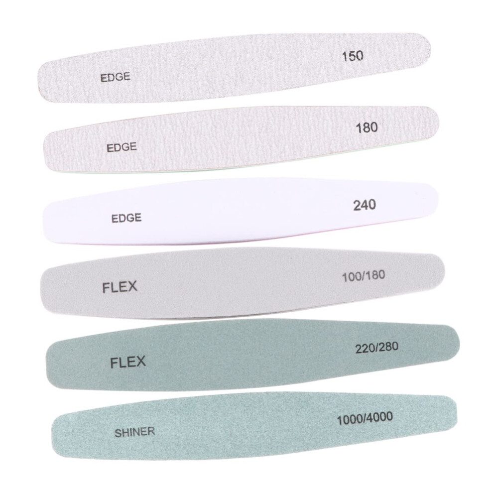 6pcs Nail Files Set with DoubleSided Nail Buffer for Manicure Pedicure and Natural Nails