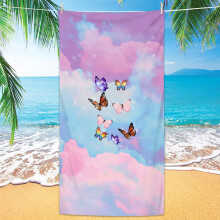 Serviette de plage en microfibre anti-sable, séchage rapide, compacte, idéale pour les voyages, le camping, la natation et les vacances en plein