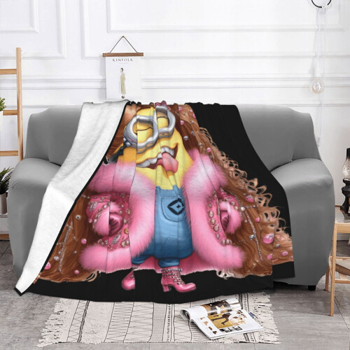 Κουβέρτα Fleece Despicable Me Minions, εξαιρετικά μαλακή και άνετη, για άνδρες, γυναίκες, 2