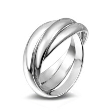 Creatieve, gladde ring met 3 cirkels voor vrouwen, geschikt als ring voor bruiloften en feestjes.