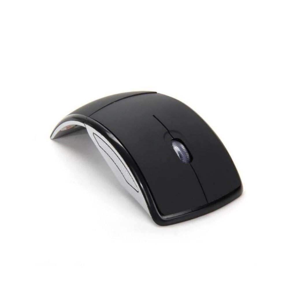 Wireless Mouse,2.4Ghz Foldable Folding Arc Optical Mouse With Fast Scrolling For Compatible With Microsoft Laptop Notebook Computer Mice- Black 9499224719880