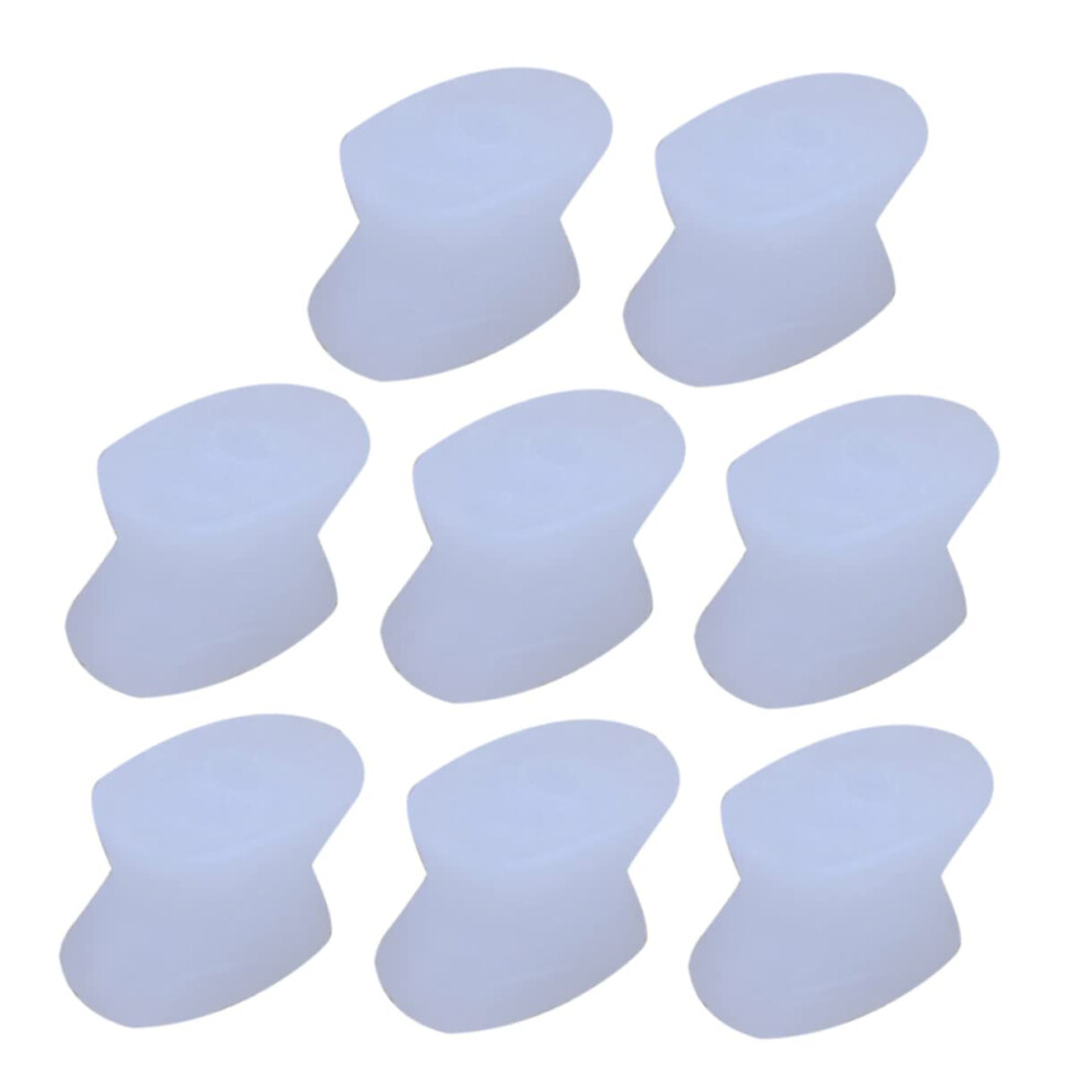 Toe Separator for Bunion Relief and Overlapping Toe Alignment, 8pcs Large White Foot Care Set