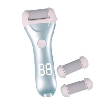 Rechargeable Electric Foot File Callus Remover with Interchangeable Heads for Smooth Feet Care