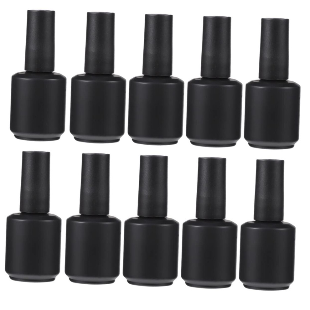 12pcs Refillable Glass Nail Polish Bottles with Brush Applicator for DIY Nail Art and Salon Use