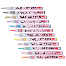 12pcs Nail Art Pens Set with Precise Fine Tip and FastDrying Formula for DIY Manicure