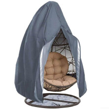 Waterproof Swing Chair Cover 210D Oxford Fabric Outdoor Dustproof Rainproof Sunproof Grey 115x190cm