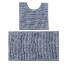 Toilet Base Rug, Plush Children Bath Rug with Non-Slip PVC Backing for Bedroom, Dark Gray