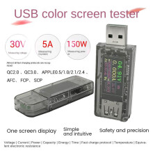 UT5A USB-Farbbildschirmtester, 0,96 Zoll IPS, Voltmeter, Leistungskapazität, Schnellladeprotokoll QC2.0/3.0, Ladegerättester