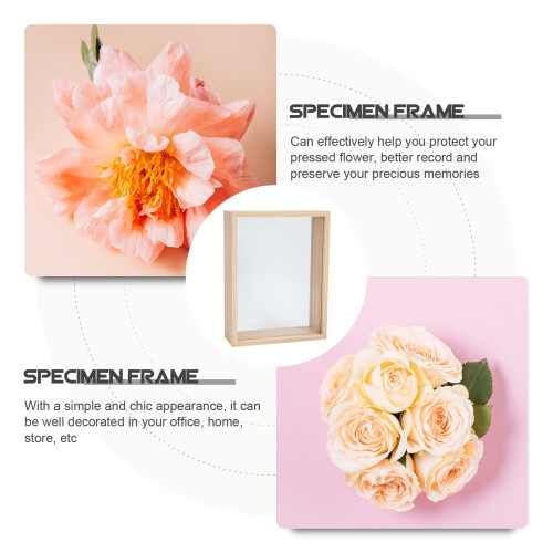 Eease Vintage Flower Shadow Box Βιτρίνα με Ξύλινη Κορνίζα 3D 8 ιντσών 1