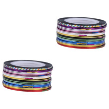 Holographic Nail Striping Tape Set, 24 Colors SelfAdhesive Rolls for Precise Manicure Designs