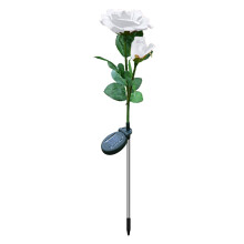 Luci solari da esterno LSLJS, luci a LED impermeabili da giardino con simulazione di rose (a doppia testa), compatibili con luci notturne per