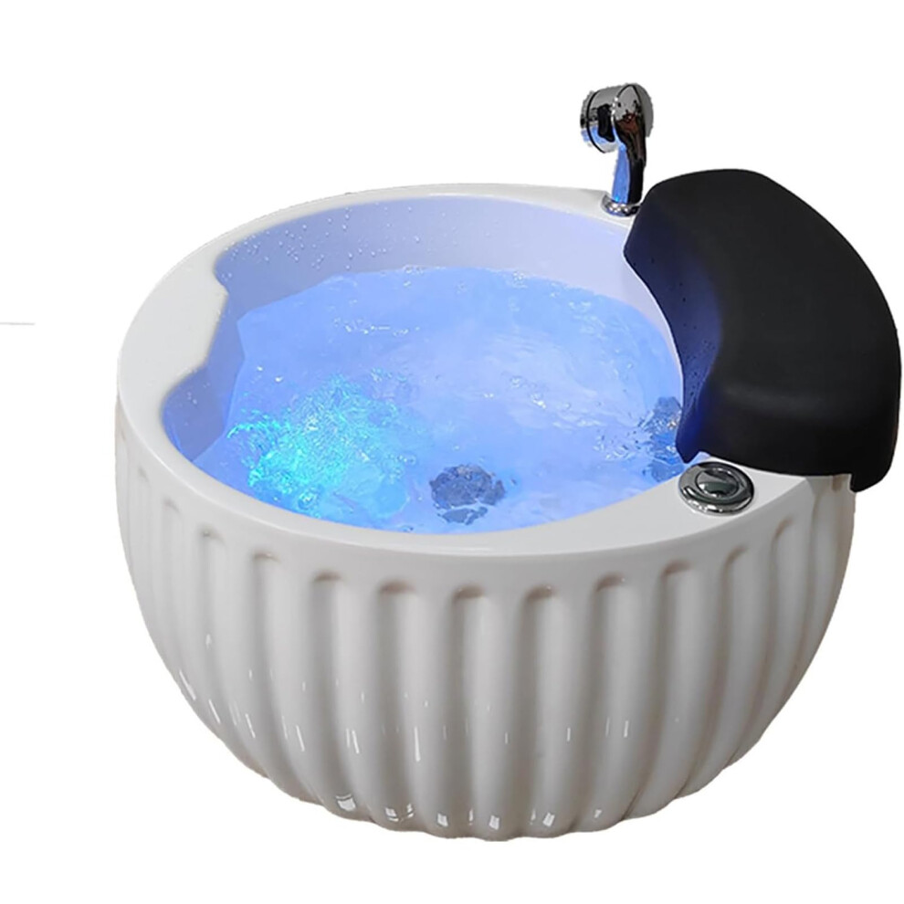 Acrylic Foot Spa with Heat Therapy and Vibration Massage, Deep Basin Pedicure Foot Bath for Home