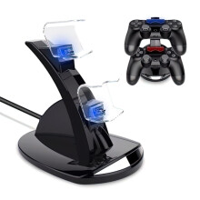 Ladestasjon for PS4 - Ladekontroller /Playstation-kontroller svart
