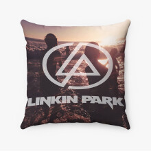 AIVO Linkin Park Custom Kussensloop Gepersonaliseerde Vierkante Kussenhoes van Gesponnen Polyester Decoratief Kussen voor Bed, Bank, Sierkussen voor