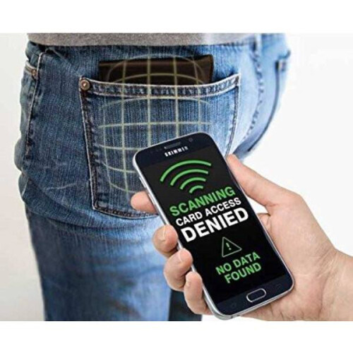 Kortholder i aluminium - RFID-sikker beskyttelse. Regningsrum i sort. 1