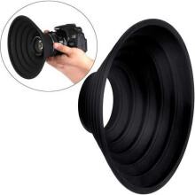Antirefleks silikon solskjerm for Canon Nikon DSLR-kamera objektiv utvendig diameter 60mm~70mm glassvindu fotografering, sammenleggbar solblender