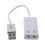 4 stuks 3,5 mm microfoon-koptelefoonaansluiting USB 2.0 geluidskaart luidspreker audioadapter wit 2