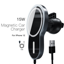 Til magnetisk 15W trådløs hurtiglader til bilen, kabel og oplader