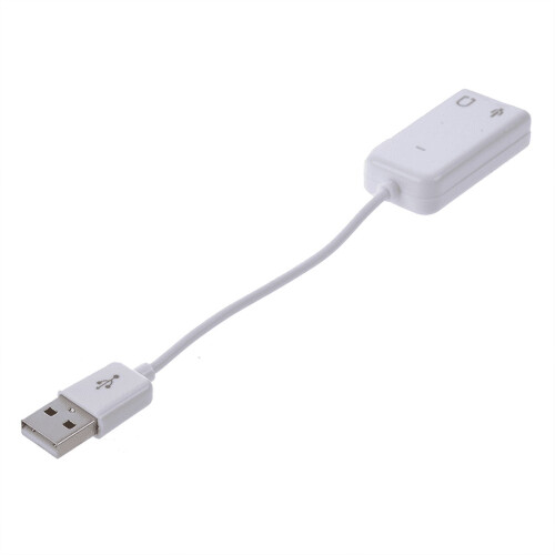 4 stuks 3,5 mm microfoon-koptelefoonaansluiting USB 2.0 geluidskaart luidspreker audioadapter wit 2