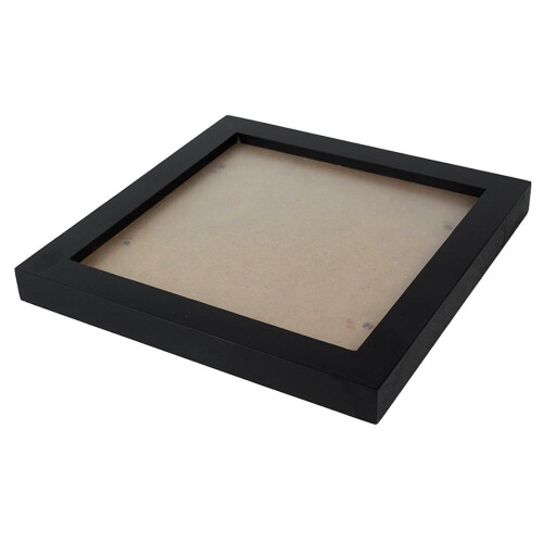 Square Thick Pine Wood Photo Frame Wall Picture Frame (Black,6 Inch) 1