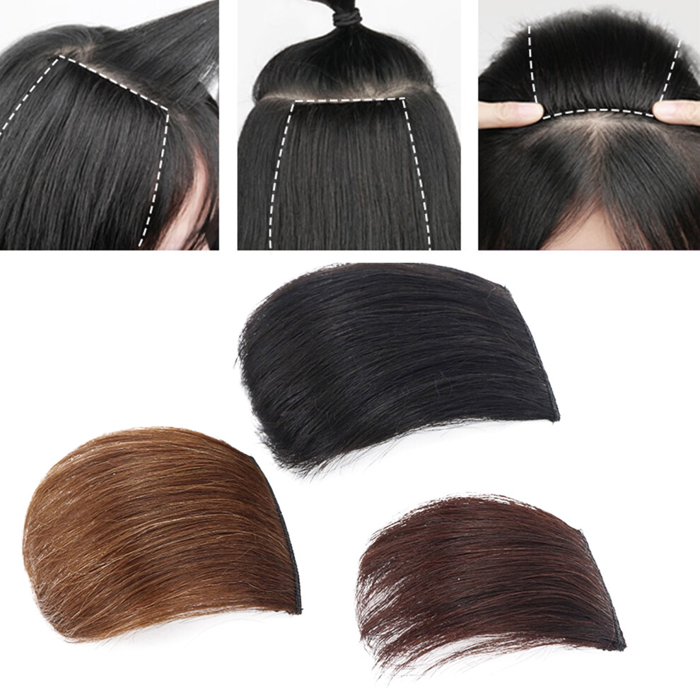 Unisex Travelwant Hair Pad Wig Hair Thickening Fluffy Wig Natural Real Hair Wig Piece Pad Invisible Traceless Hairpiece Clip Extension