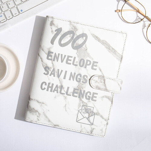 Kehuo100Envelopes Challenge Binder - Σχεδιαστής προϋπολογισμού εξοικονόμησης χρημάτων με 2
