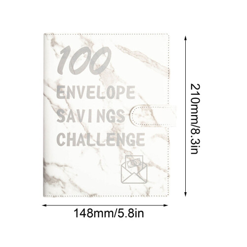 Kehuo100Envelopes Challenge Binder - Σχεδιαστής προϋπολογισμού εξοικονόμησης χρημάτων με 1