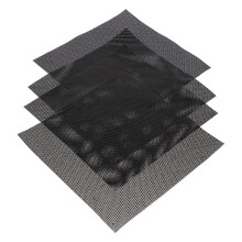 Lot de 4 tapis de friteuse à air chaud, plateaux ronds, accessoires en silicone, fibre de verre et gel de silice de qualité alimentaire