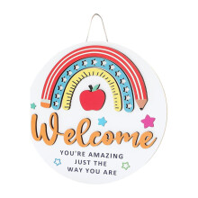 Begine Pendant Decoration Clearance,Back to School Season Doorplate Pendant E (3D Stereo) Teacher's Day Gift,1Pc House Number