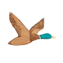 1 Stück Wanddeko aus Holz: Enten, rustikal, Bauernhof-Stil, geschnitzte Holzwandkunst für Zimmer, Küche, Büro, M