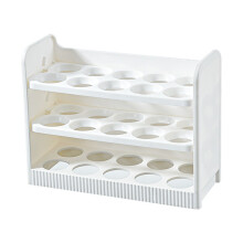 3-lags ægopbevaringsbeholder til køleskabsdør, transparent akrylorganisator, 23,4 x 9,6 x 18,8 cm, kompatibel med standard køleskabshylder