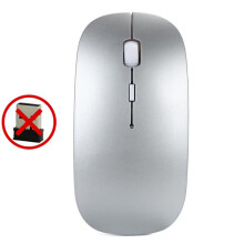 Wireless Bluetooth mouse for computer, silent mouse, ergonomic mouse, optical `UK. silver One-size