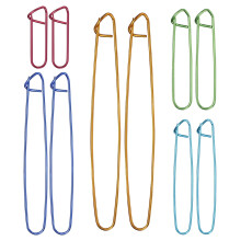 Vosarea10pcs Knitting Stitch Holders Yarn Stitch Holder Safety Set Aluminum Alloy for Knitting Notions/Crochet (Random Color)