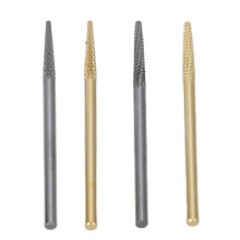 Juego de 4 brocas para uñas de acero de tungsteno para eliminar el pegamento de uñas y pulir y lijar uñas.