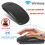 Wireless Bluetooth mouse for computer, silent mouse, ergonomic mouse, optical `UK. silver One-size 3