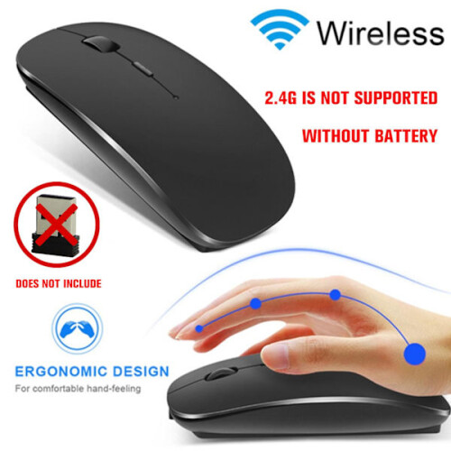 Wireless Bluetooth mouse for computer, silent mouse, ergonomic mouse, optical `UK. silver One-size 2