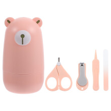 Children's Manicure Set Baby Nail Care Kit Grooming File Trimmer Carbon Steel Pink