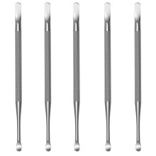 5 Pack Professional Cuticle Pusher & Spoon Nail Cleaner, Dual Sided Stainless Steel for Nail & Cuticle Care | by Beauty Tools