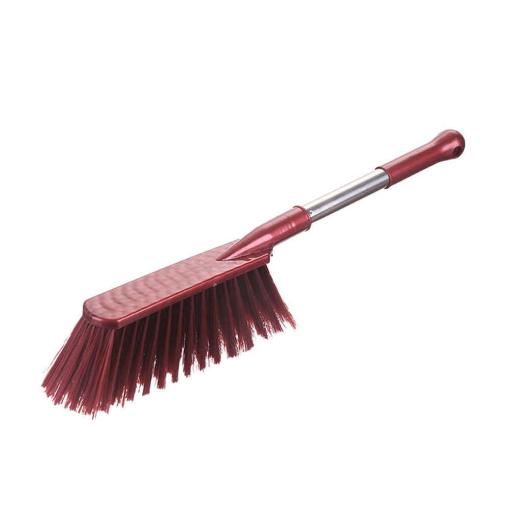 Red Yoloke Hand Broom, Counter Duster With Long Handle, Slightly Stiff Plastic Bristles For Furniture, Floor, Carpet, Patio (Red)