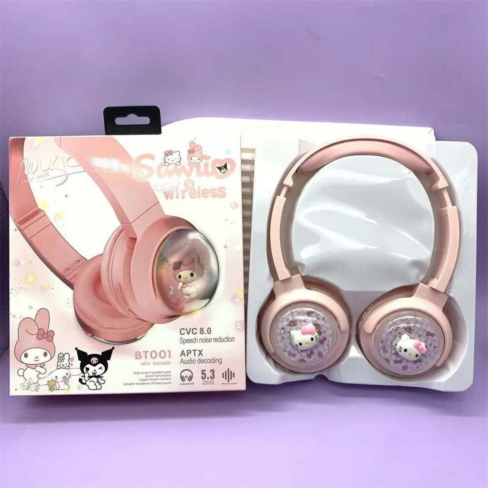 Sanrio Tb Headphone Wireless Headsets Anime Cartoon Stereo Hello Kitty Headset Earphone With Mic Fashion Hottie Y2k Gifts 9164030150539