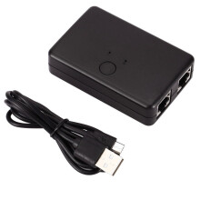 Mini2Port RJ45Lan Hub Nettverksbryterboks Datamaskin Ethernet Internett-adapter RJ45Splitter-bryter