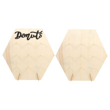 Présentoir en bois pour beignets, bonbons et desserts