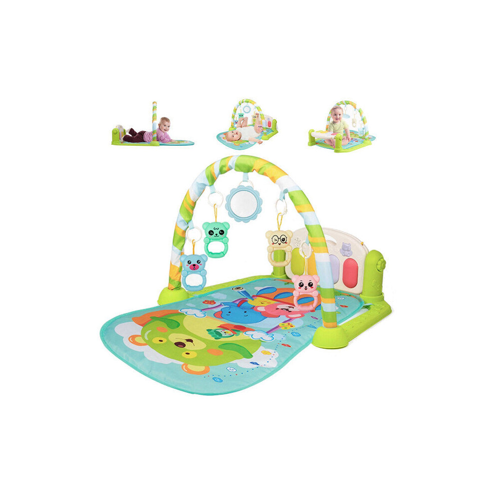 Gym play mat, kick and play piano gym with water mat, belly