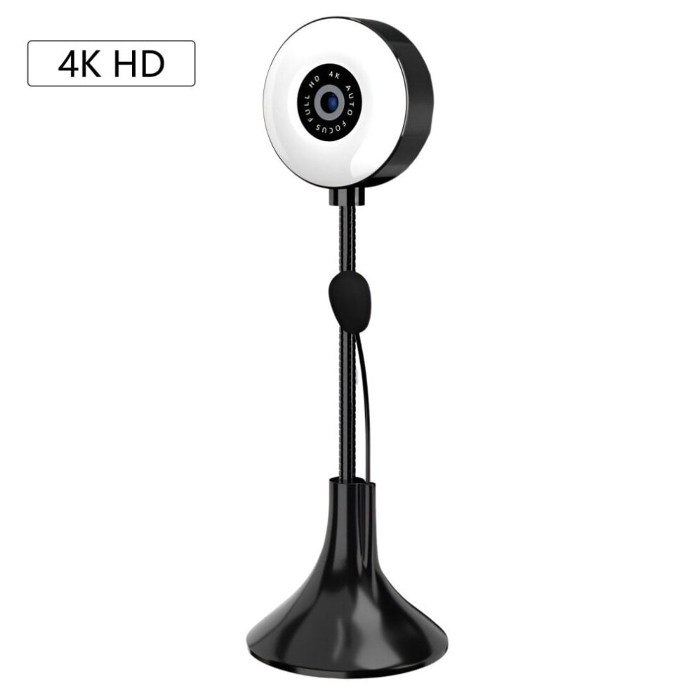 720P Webcam With Bendable Stand, Auto Focus & Mic, 3-Level Brightness, Plug And Play Usb Camera For Pc/Laptop, Compatible With Zoom/Skype 9164030150287