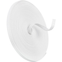 Lanières de cuir double face de 10 m, corde plate, pour la fabrication de sangles de sacs, de ceintures en cuir et de poignées de meubles (blanc).